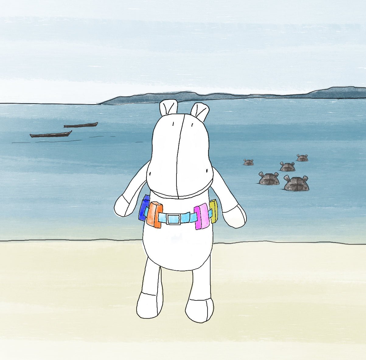 MOMO, L'HIPPOPOTAME - L - ADADA Marron