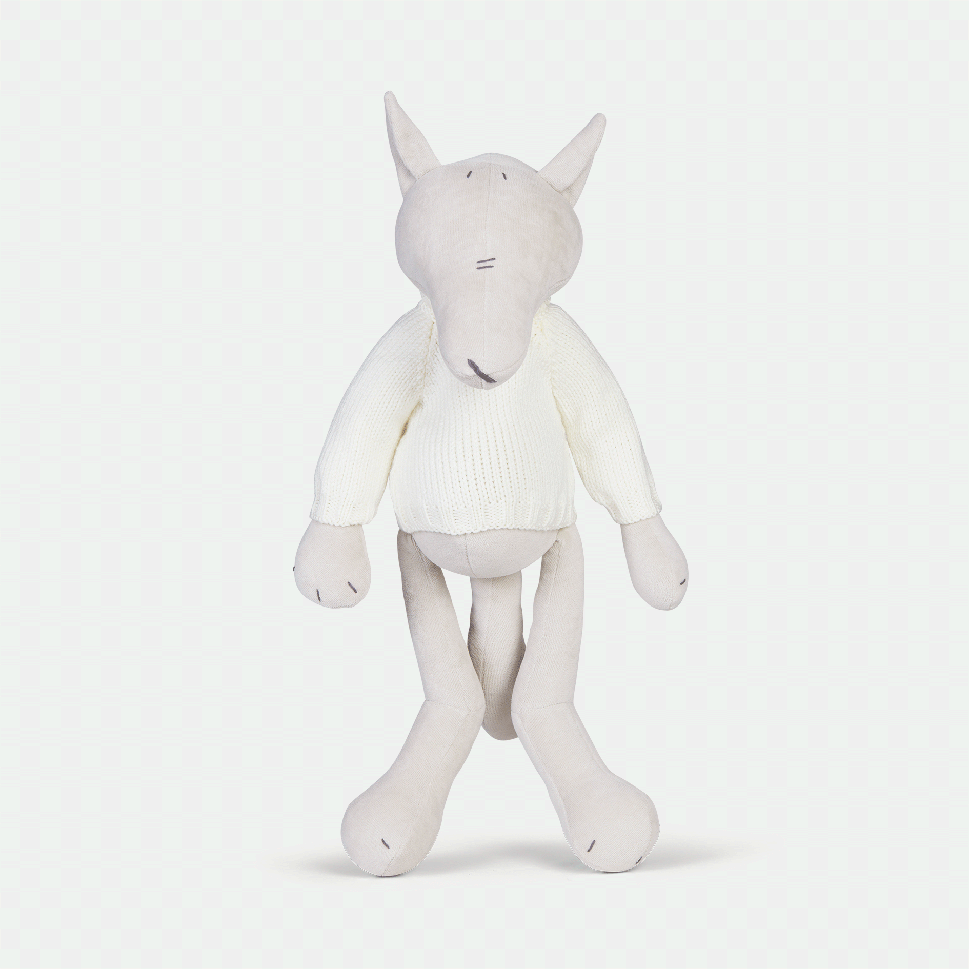 PIOTR, LE LOUP - GRAND - ADADA Sable Avec Pull