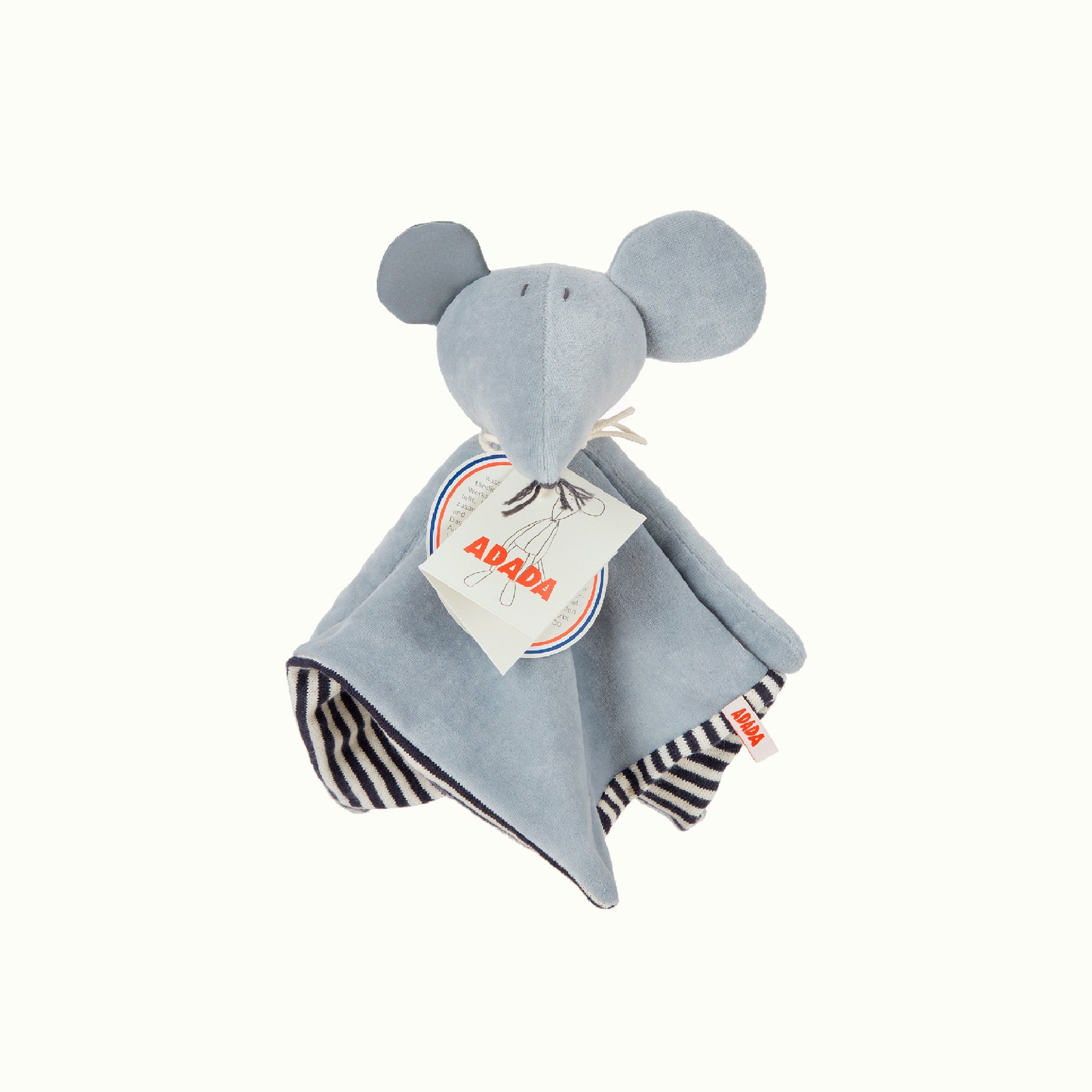 Doudou Hector, le rat - Made in France - ADADA Gris clair
