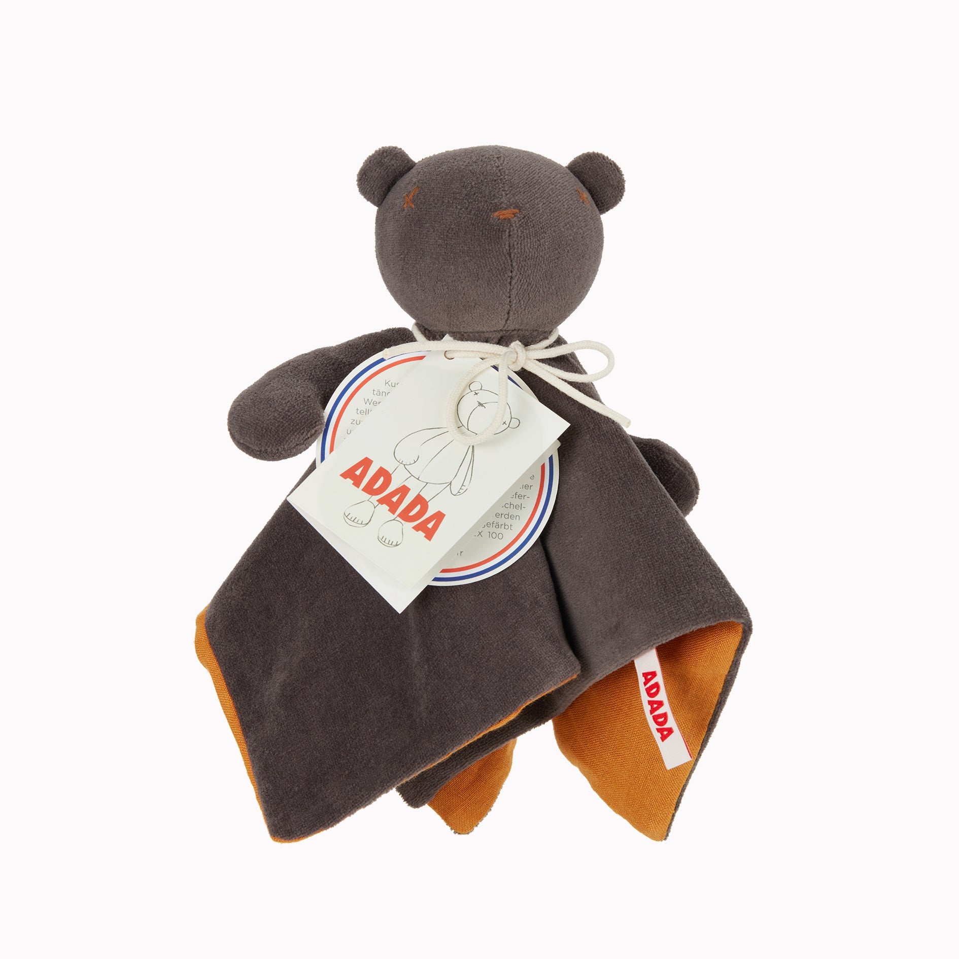 Doudou Jermaine, l'ourson - Made in France - ADADA Anthracite