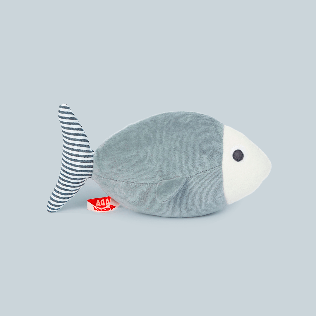 Mireille, le poisson - ADADA Gris clair et imprimé rayé